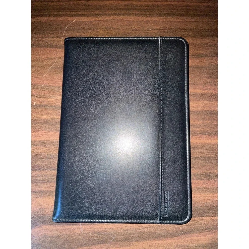 Vintage 80s Day Runner Black Executive Padfolio Portfolio Folder Notebook 882-01